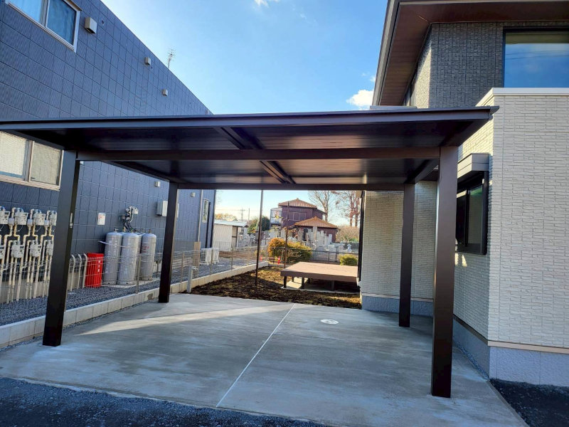 土間コンクリート＋カーポートの施工例